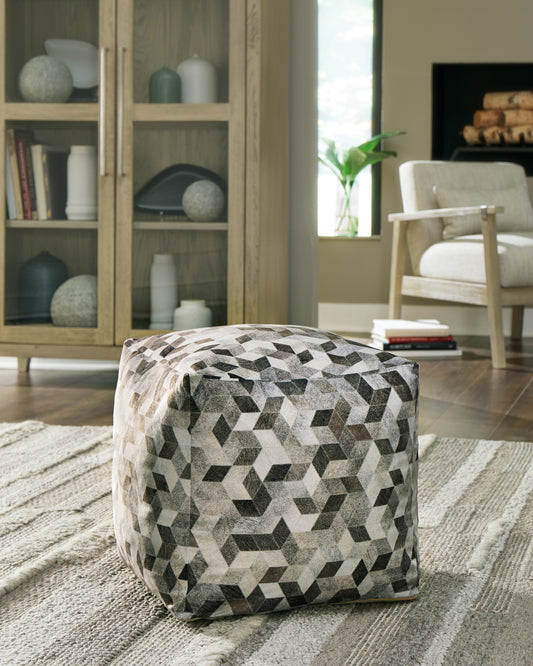 Bradenton Furniture Outlet - Ashley Furniture - Albermarle Pouf - Pouf / Gray/Brown - A1000983