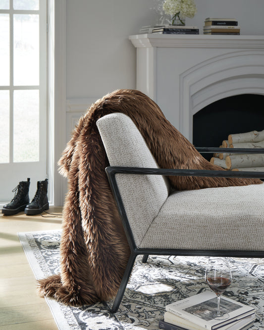 Bradenton Furniture Outlet - Ashley Furniture - Bellethrone Throw (Set of 3) - Throw (3/CS) / Brown - A1000987