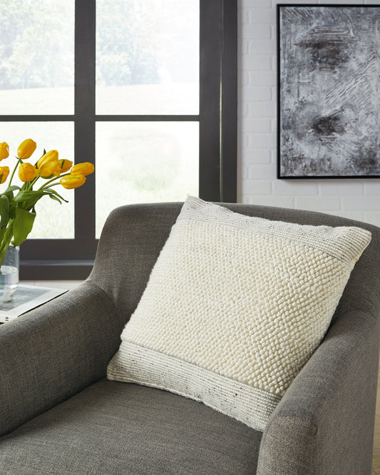 Bradenton Furniture Outlet - Ashley Furniture - Rowcher Pillows - Pillow (4/CS) / Gray/White - A1001004
