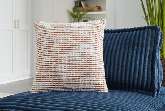 Bradenton Furniture Outlet - Ashley Furniture - Nashlin Pillows - Pillow (4/CS) / White/Rust - A1001038