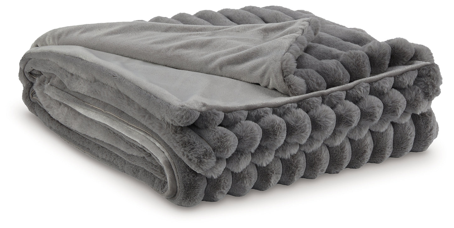 Bradenton Furniture Outlet - Ashley Furniture - Alsonwell Throw (Set of 3) - Throw (3/CS) / Gray - A1001081