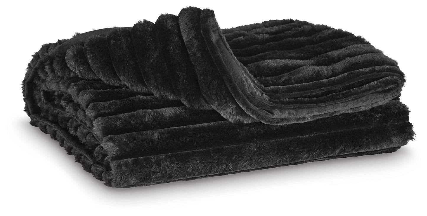 Bradenton Furniture Outlet - Ashley Furniture - Alsonwell Throw (Set of 3) - Throw (3/CS) / Black - A1001083