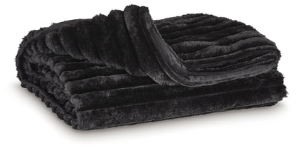 Bradenton Furniture Outlet - Ashley Furniture - Alsonwell Throw (Set of 3) - Throw (3/CS) / Black - A1001083