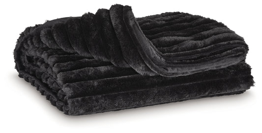 Bradenton Furniture Outlet - Ashley Furniture - Alsonwell Throw (Set of 3) - Throw (3/CS) / Black - A1001083