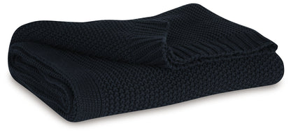 Bradenton Furniture Outlet - Ashley Furniture - Gayelery Throw (Set of 3) - Throw (3/CS) / Black - A1001086