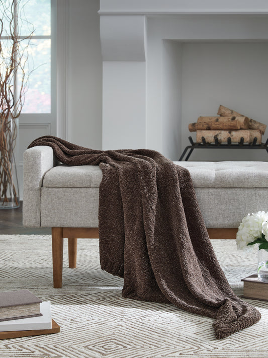 Bradenton Furniture Outlet - Ashley Furniture - Anawood Throw (Set of 3) - Throw (3/CS) / Brown - A1001098