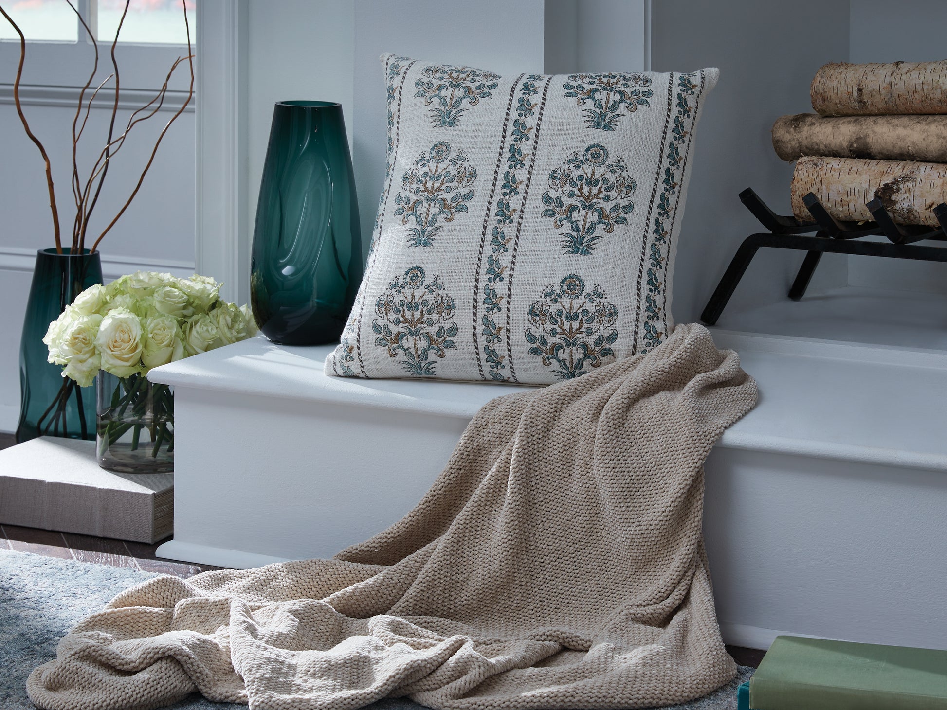 Bradenton Furniture Outlet - Ashley Furniture - Paulmour Pillows - Pillow (4/CS) / Ivory/Green/Brown - A1001105