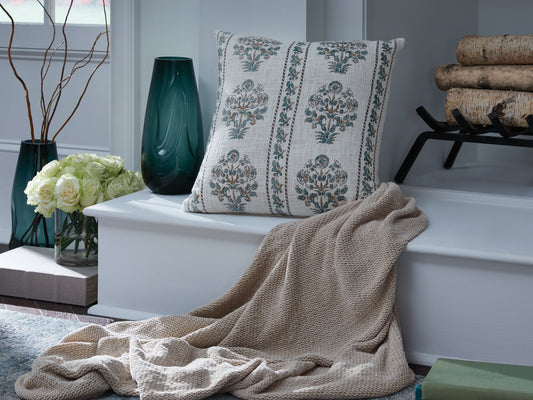 Bradenton Furniture Outlet - Ashley Furniture - Paulmour Pillows - Pillow (4/CS) / Ivory/Green/Brown - A1001105