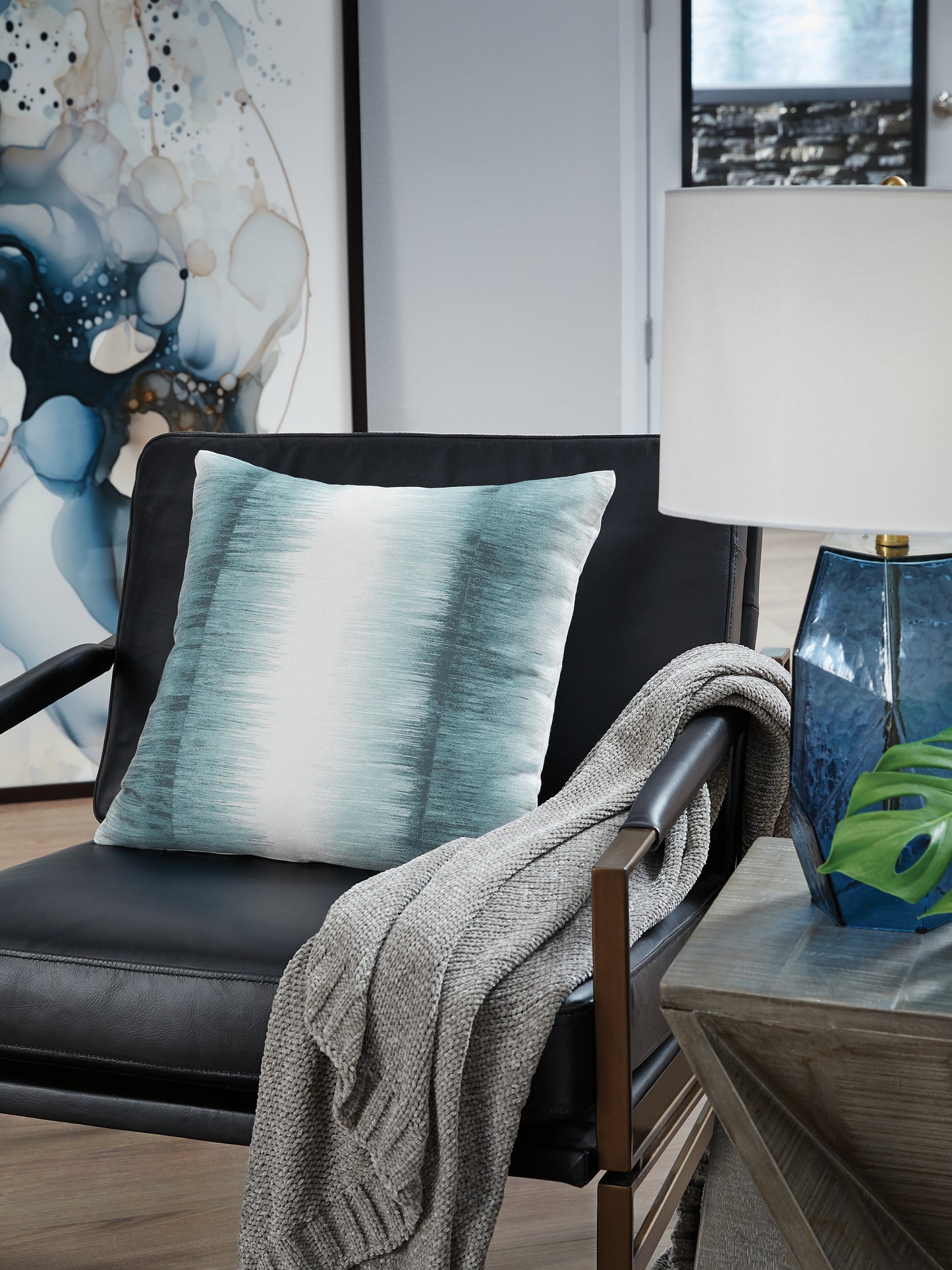 Bradenton Furniture Outlet - Ashley Furniture - Elonwich Pillows - Pillow / Teal/White - A1001106P