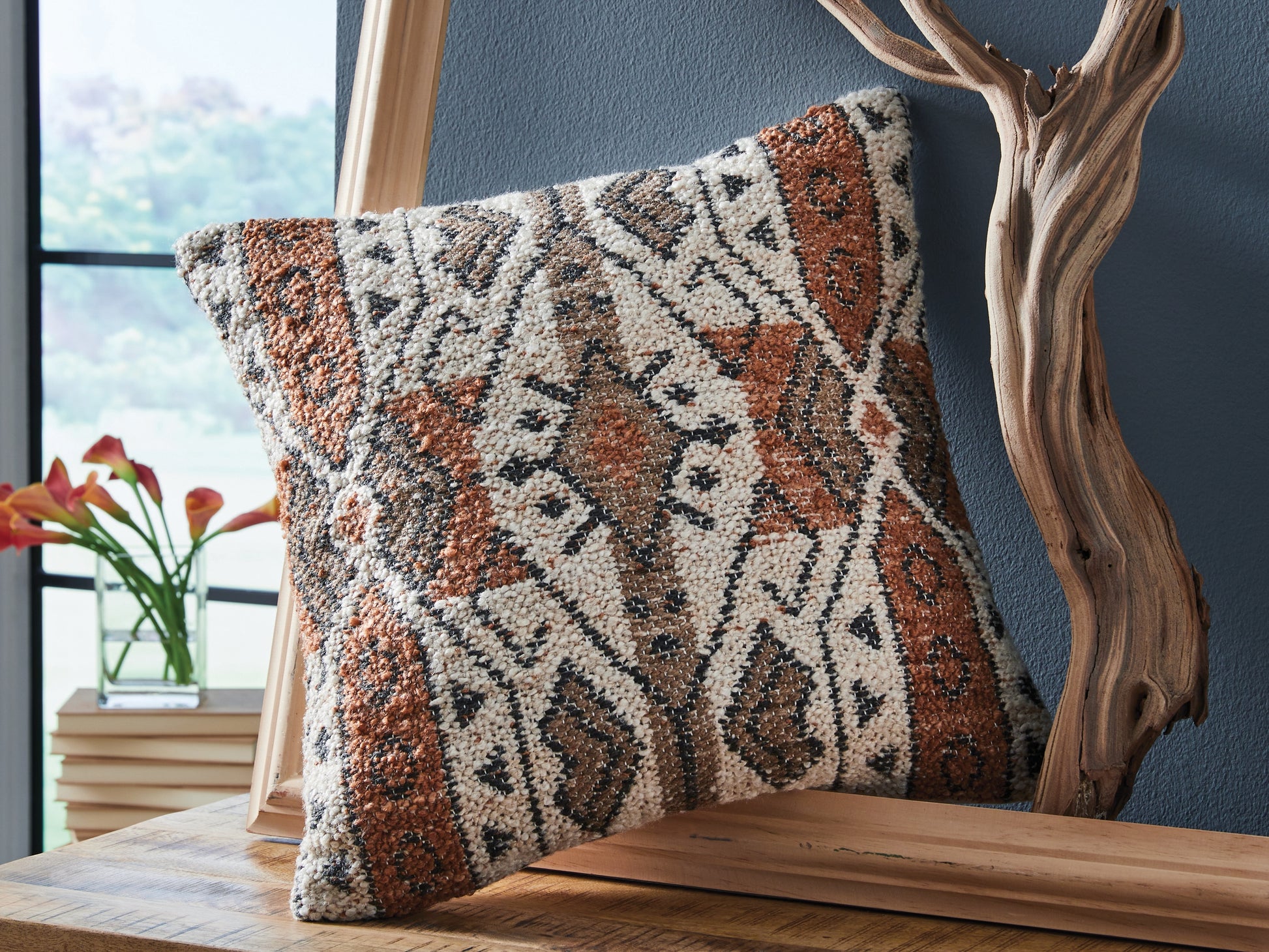 Bradenton Furniture Outlet - Ashley Furniture - Kierenworth Pillows - Pillow (4/CS) / Sienna/Ivory/Black - A1001110