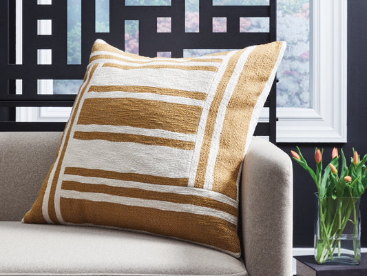 Bradenton Furniture Outlet - Ashley Furniture - Darrman Pillows - Pillow (4/CS) / Ochre/Ivory - A1001116