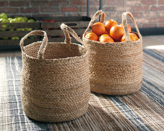 Bradenton Furniture Outlet - Ashley Furniture - Brayton Basket - Basket Set (Set of 2) / Natural - A2000094