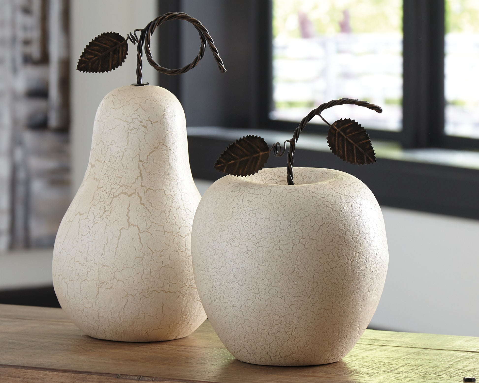 Bradenton Furniture Outlet - Ashley Furniture - Bidelia Sculpture - Sculpture Set (Set of 2) / Antique White - A2000381