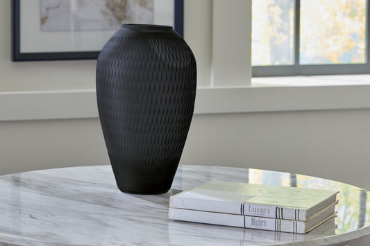 Bradenton Furniture Outlet - Ashley Furniture - Etney Vase - Vase / Slate - A2000510