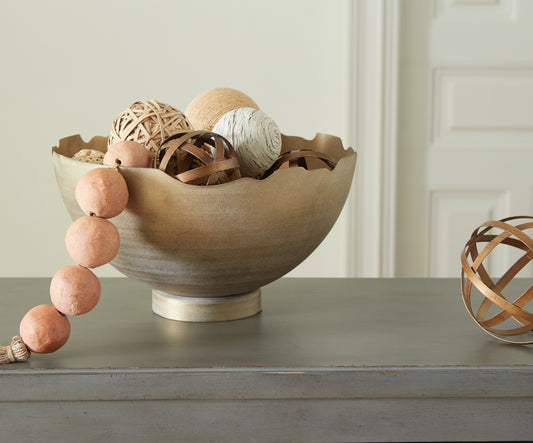 Bradenton Furniture Outlet - Ashley Furniture - Maura Bowl - Bowl / Antique Gold Finish - A2000594