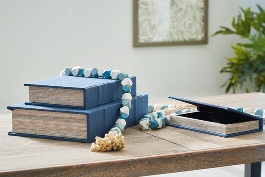 Bradenton Furniture Outlet - Ashley Furniture - Jolina Box Set (set of 3) - Box Set (3/CN) / Blue - A2000617