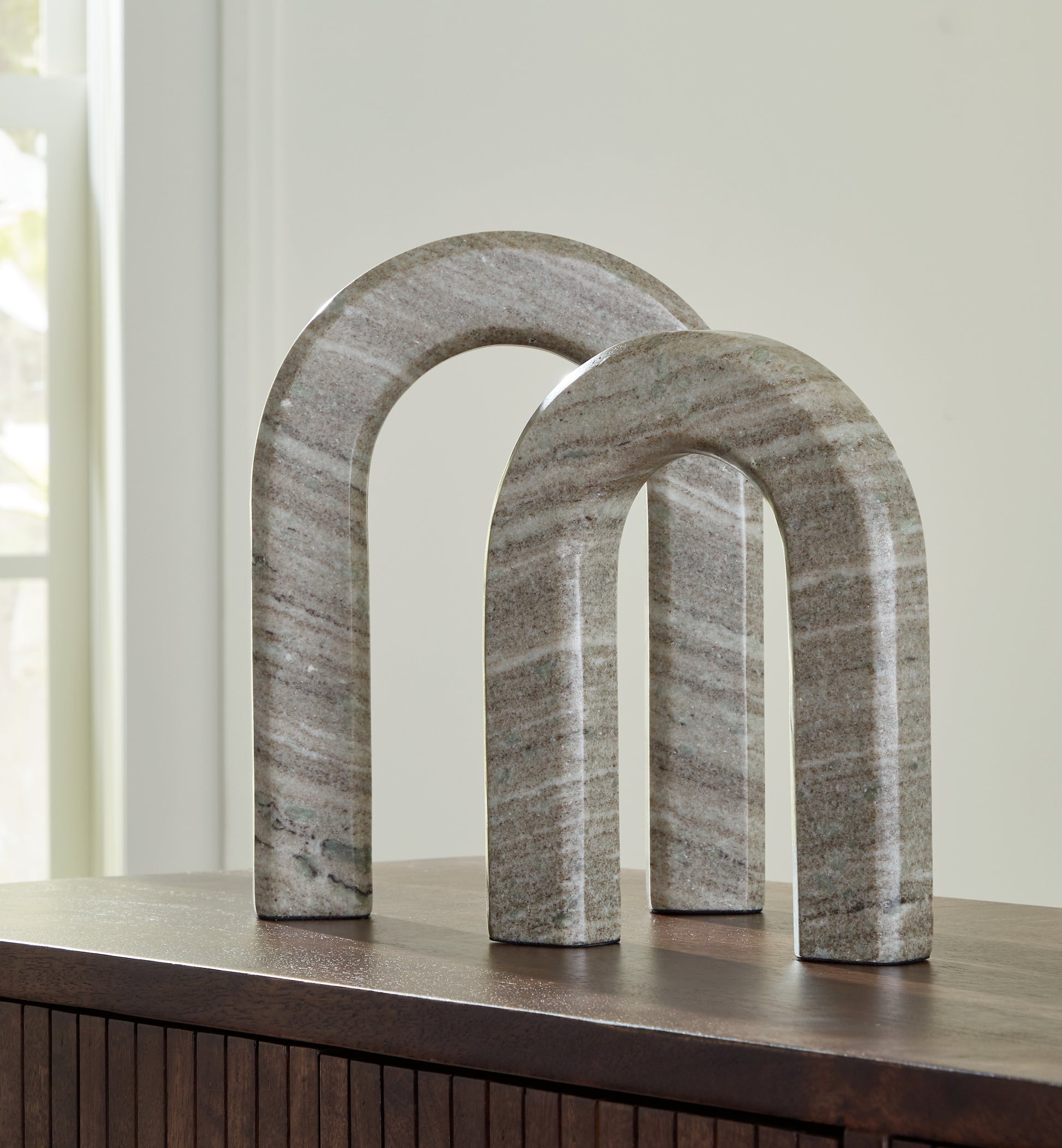 Bradenton Furniture Outlet - Ashley Furniture - Keithton Sculpture - Sculpture Set (Set of 2) / Taupe - A2000618