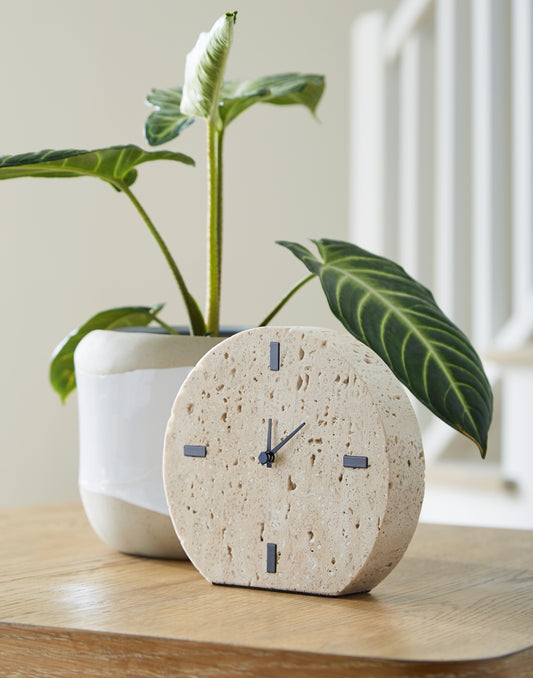 Bradenton Furniture Outlet - Ashley Furniture - Donfordson Table Clock (Set of 2) - Table Clock (2/CS) / Beige - A2000660