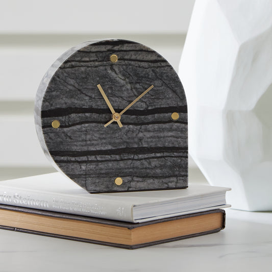 Bradenton Furniture Outlet - Ashley Furniture - Janmour Table Clock (Set of 2) - Table Clock (2/CS) / Black - A2000661