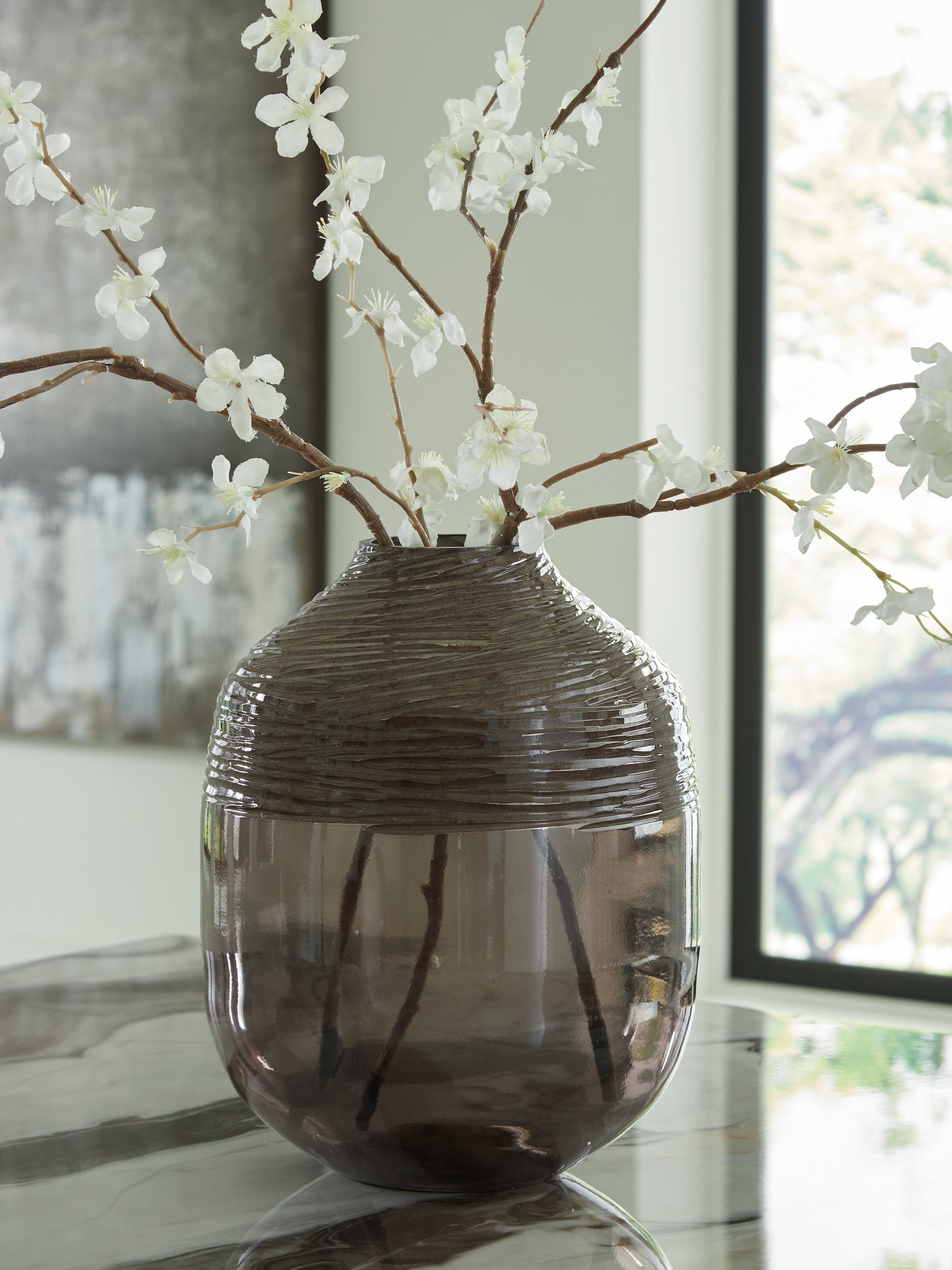 Bradenton Furniture Outlet - Ashley Furniture - Harpwick Vase - Vase / Iridescent Gray - A2000727