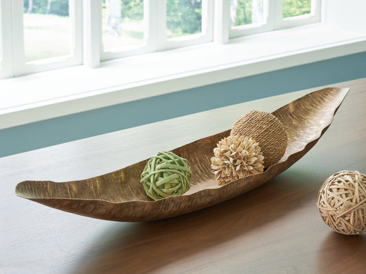 Bradenton Furniture Outlet - Ashley Furniture - Wystenburg Tray - Tray / Antique Gold Finish - A2000744