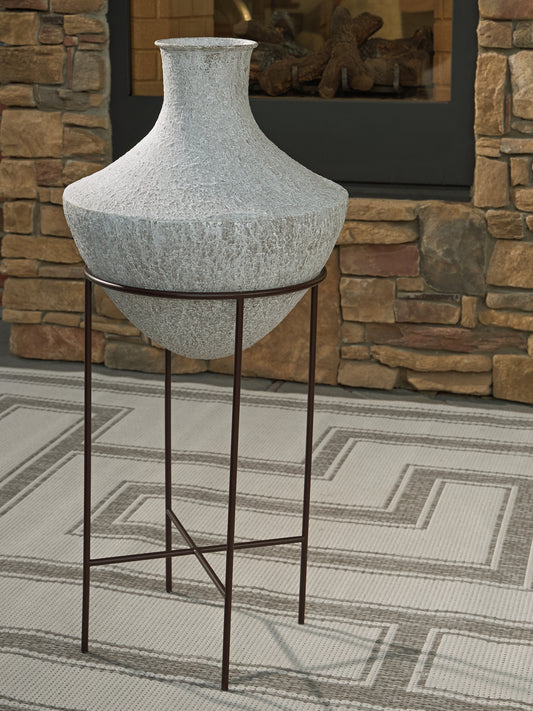 Bradenton Furniture Outlet - Ashley Furniture - Estonbank Vase - Vase Set / Distressed Cream - A2000748A1