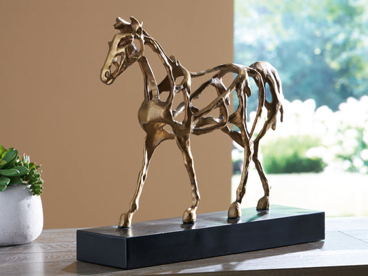 Bradenton Furniture Outlet - Ashley Furniture - Grainville Sculpture - Sculpture / Antique Gold Finish - A2000774