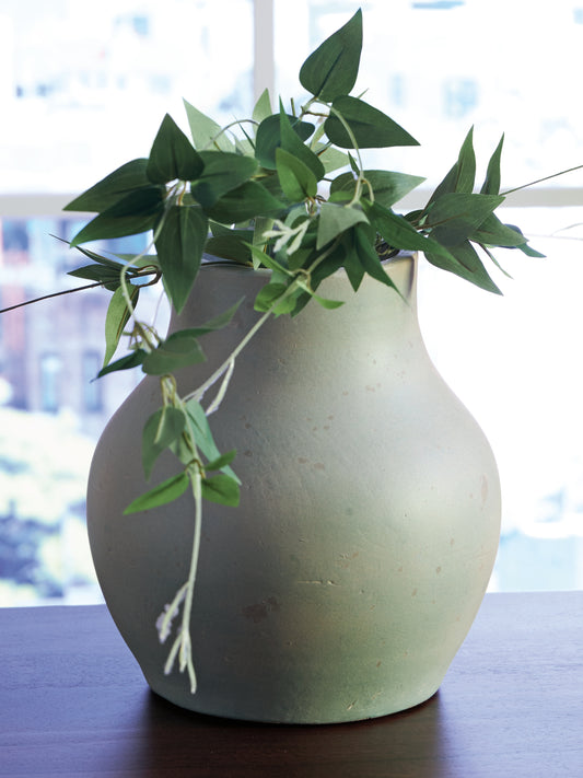 Bradenton Furniture Outlet - Ashley Furniture - Baychester Vase - Vase / Antique Green - A2000805