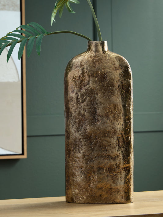 Bradenton Furniture Outlet - Ashley Furniture - Wallmond Vase - Vase / Antique Brass Finish - A2000821