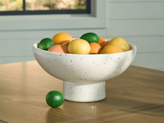 Bradenton Furniture Outlet - Ashley Furniture - Dallinworth Bowl - Bowl / White/Black - A2000833