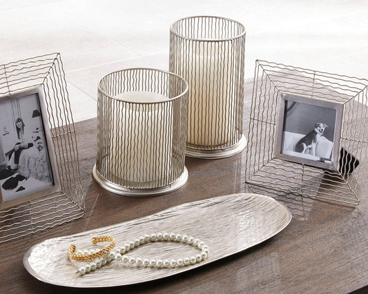 Bradenton Furniture Outlet - Ashley Furniture - Dympna Accessory Set (Set of 5) - Accessory Set (5/CN) / Silver Finish - A2C00115