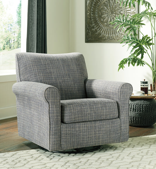 Bradenton Furniture Outlet - Ashley Furniture - Renley Accent Chair - Swivel Glider Accent Chair / Ash - A3000002