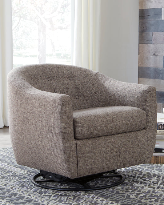 Bradenton Furniture Outlet - Ashley Furniture - Upshur Accent Chair - Swivel Glider Accent Chair / Taupe - A3000003