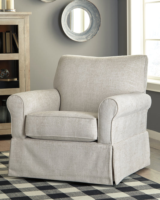 Bradenton Furniture Outlet - Ashley Furniture - Searcy Accent Chair - Swivel Glider Accent Chair / Quartz - A3000006