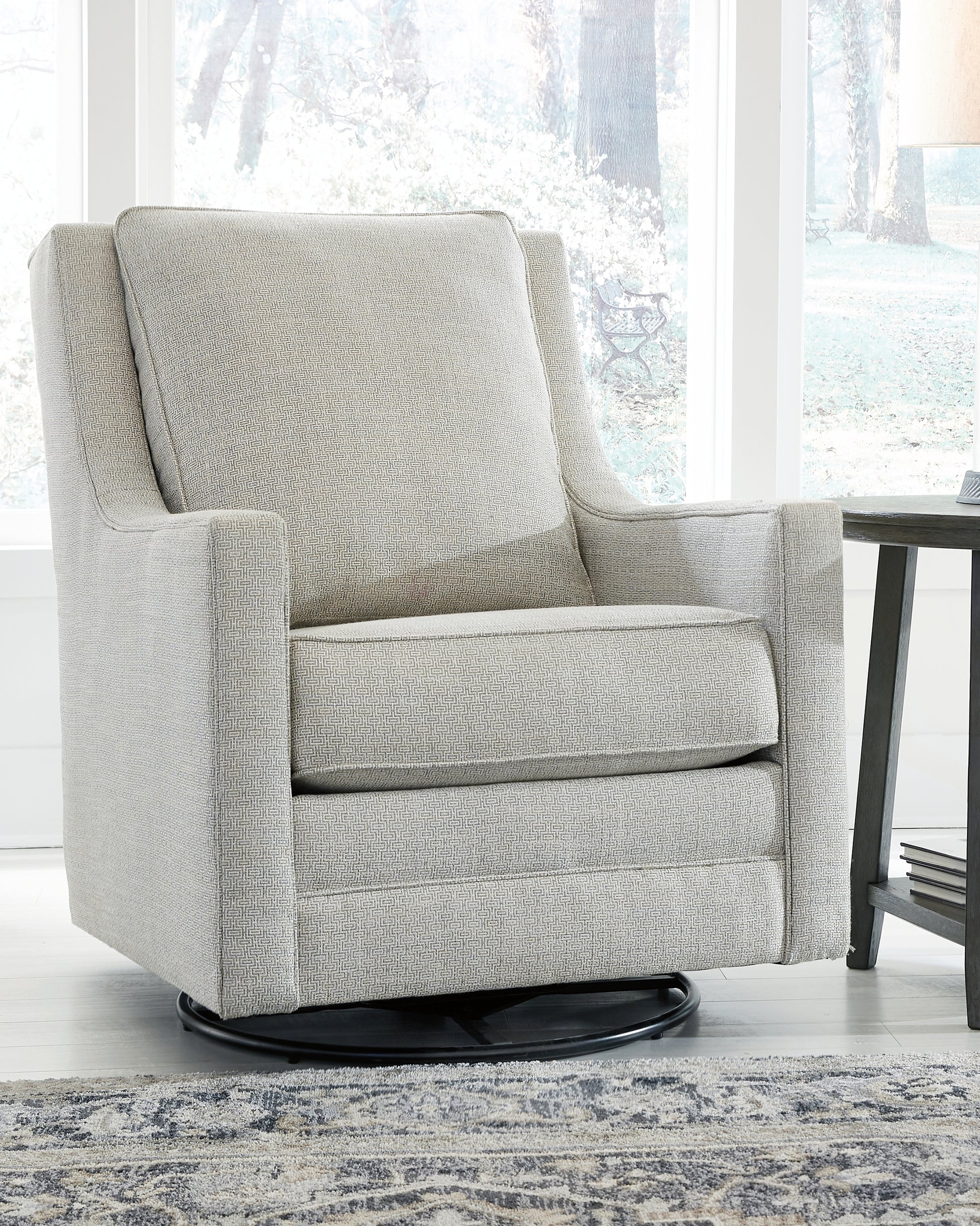 Bradenton Furniture Outlet - Ashley Furniture - Kambria Swivel Glider Accent Chair - Swivel Glider Accent Chair / Fog - A3000265