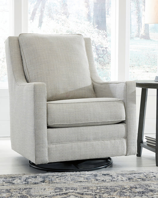 Bradenton Furniture Outlet - Ashley Furniture - Kambria Swivel Glider Accent Chair - Swivel Glider Accent Chair / Fog - A3000265
