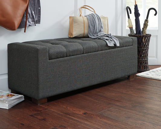 Bradenton Furniture Outlet - Ashley Furniture - Cortwell Storage Bench - Storage Bench / Gray / 54"W x 18"D x 18"H - A3000224