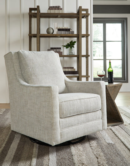 Bradenton Furniture Outlet - Ashley Furniture - Kambria Swivel Glider Accent Chair - Swivel Glider Accent Chair / Fog - A3000265