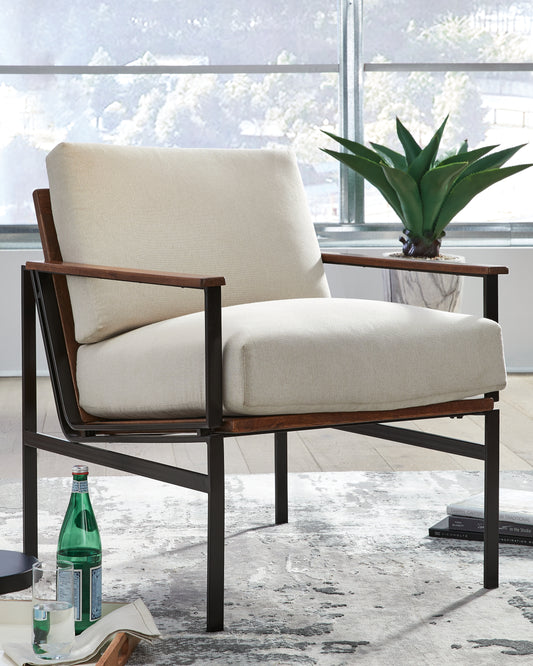 Bradenton Furniture Outlet - Ashley Furniture - Tilden Accent Chair - Accent Chair / Ivory/Brown - A3000271