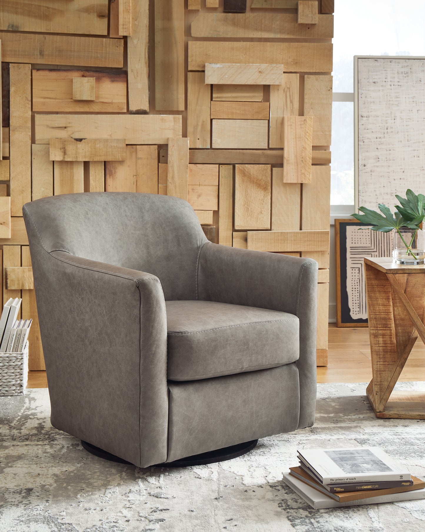 Bradenton Furniture Outlet - Ashley Furniture - Bradney Swivel Accent Chair - Swivel Accent Chair / Fossil - A3000324