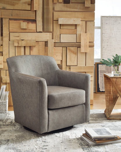 Bradenton Furniture Outlet - Ashley Furniture - Bradney Swivel Accent Chair - Swivel Accent Chair / Fossil - A3000324