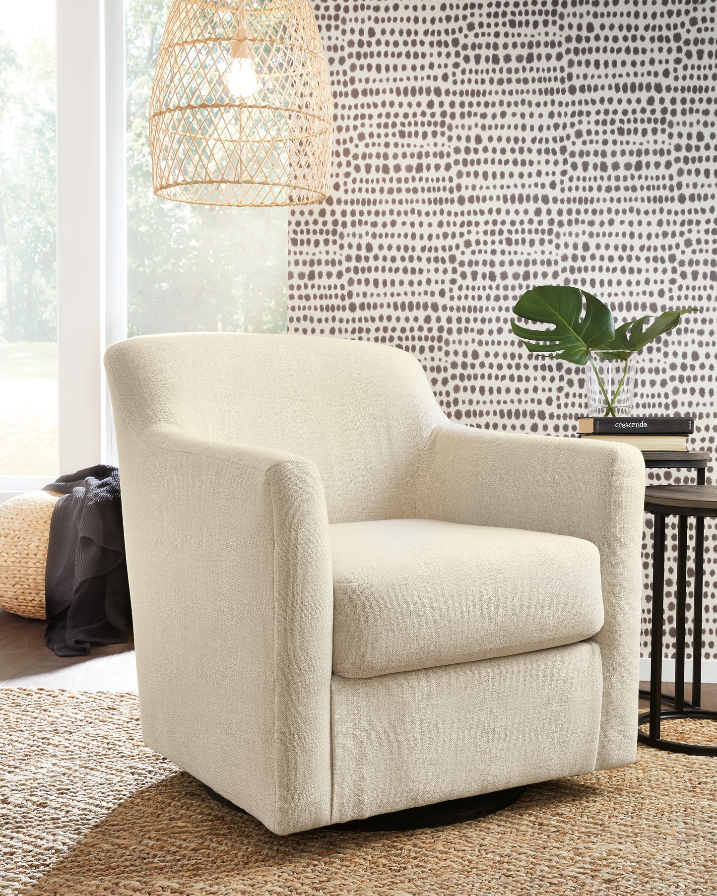 Bradenton Furniture Outlet - Ashley Furniture - Bradney Swivel Accent Chair - Swivel Accent Chair / Linen - A3000325