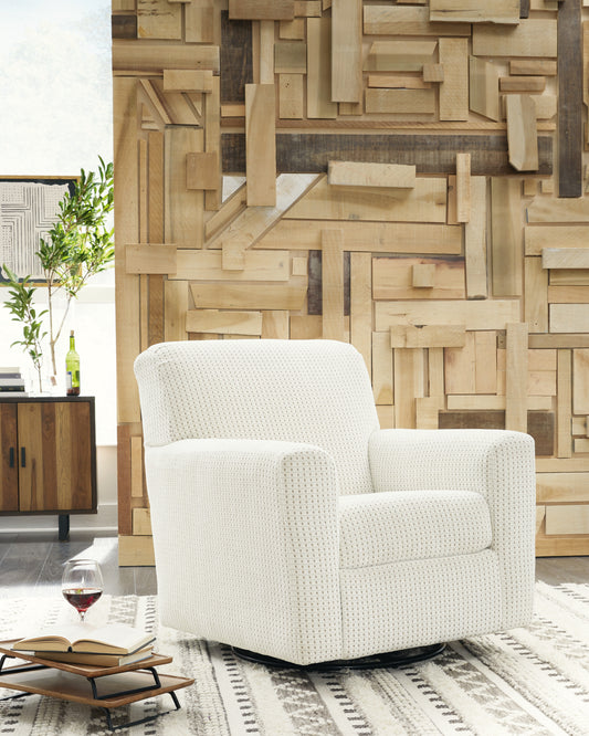 Bradenton Furniture Outlet - Ashley Furniture - Herstow Swivel Glider Accent Chair - Swivel Glider Accent Chair / Ivory - A3000365