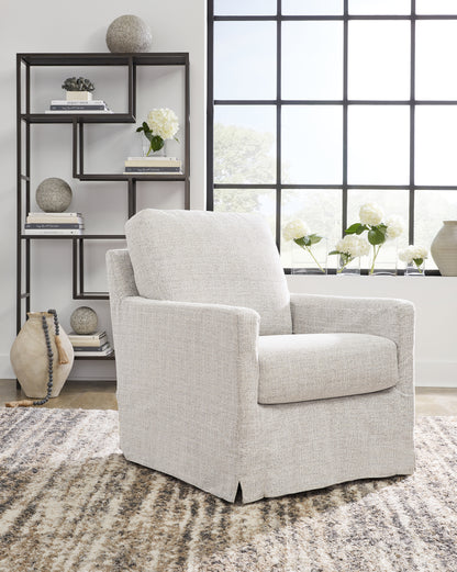 Bradenton Furniture Outlet - Ashley Furniture - Nenana Next-Gen Nuvella Swivel Glider Accent Chair - Swivel Glider Accent Chair / Stone - A3000644