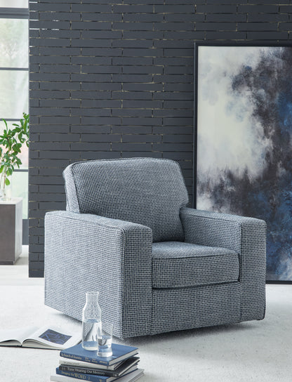 Bradenton Furniture Outlet - Ashley Furniture - Olwenburg Swivel Accent Chair - Swivel Accent Chair / Denim - A3000652