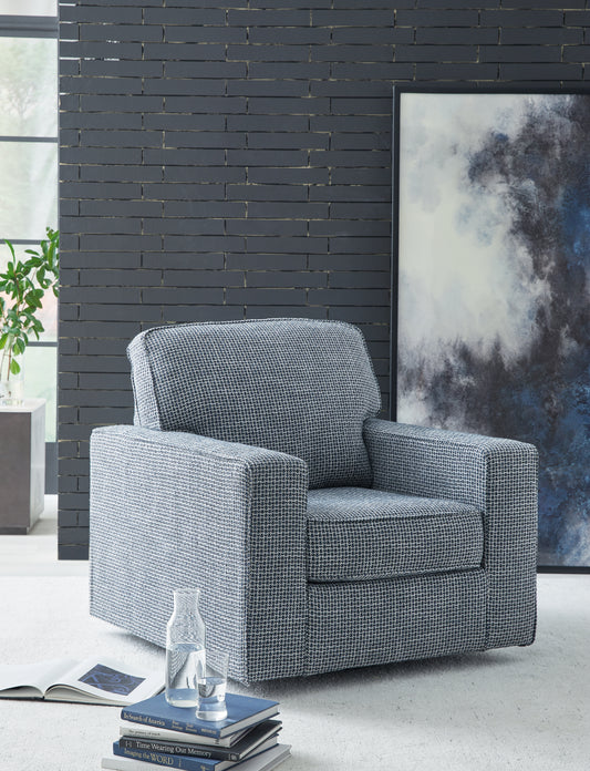 Bradenton Furniture Outlet - Ashley Furniture - Olwenburg Swivel Accent Chair - Swivel Accent Chair / Denim - A3000652