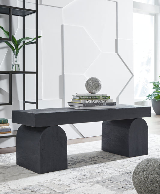 Bradenton Furniture Outlet - Ashley Furniture - Holgrove Accent Bench - Accent Bench / Black / 50"W x 16"D x 18"H - A3000683