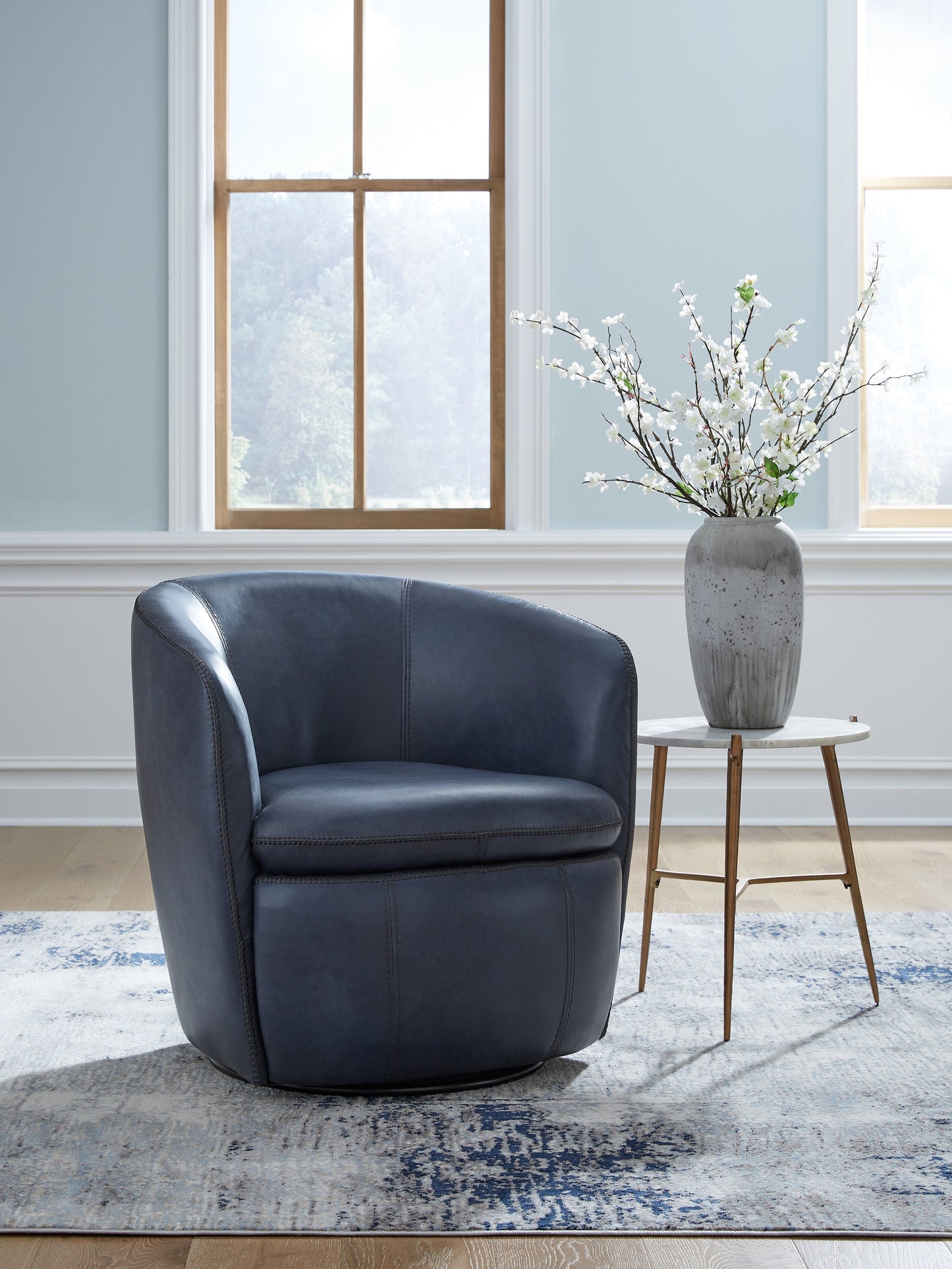 Bradenton Furniture Outlet - Ashley Furniture - Kierreys Swivel Accent Chair - Swivel Accent Chair / Ocean - A3000701