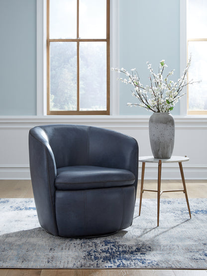 Bradenton Furniture Outlet - Ashley Furniture - Kierreys Swivel Accent Chair - Swivel Accent Chair / Ocean - A3000701