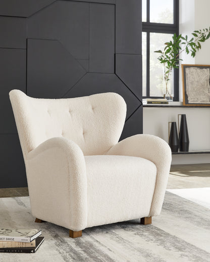 Bradenton Furniture Outlet - Ashley Furniture - Larbell Accent Chair - Accent Chair / Ecru - A3000709